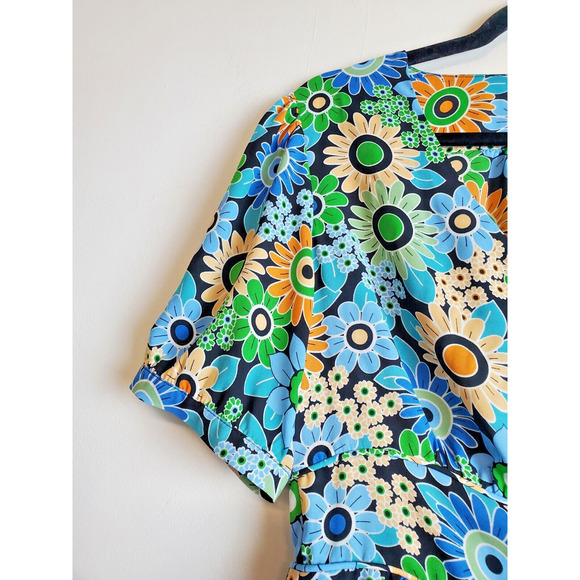 Cabi Womens Happy Top‎ Xs Retro Floral Bohemian Lightweight Peplum Flowers - Picture 5 of 12